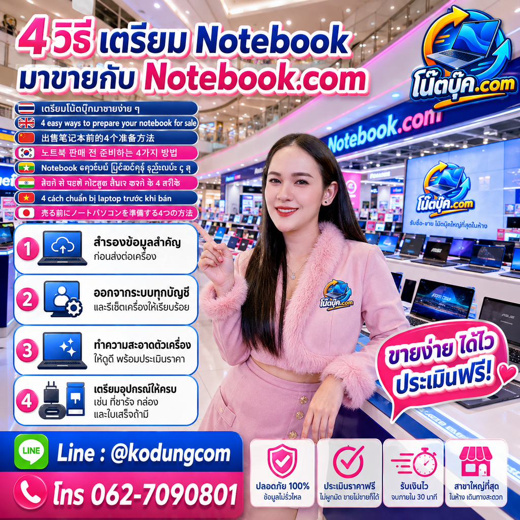 4 วิธีเตรียม Notebook HP Victus ก่อนนำมาขายกับ โน๊ตบุ๊ค.com